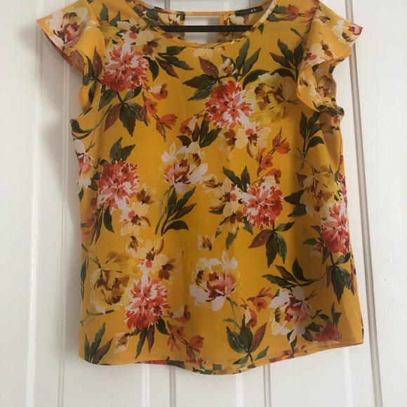 PAPERMOON short sleeve yellow top -size medium - Picture 1 of 3